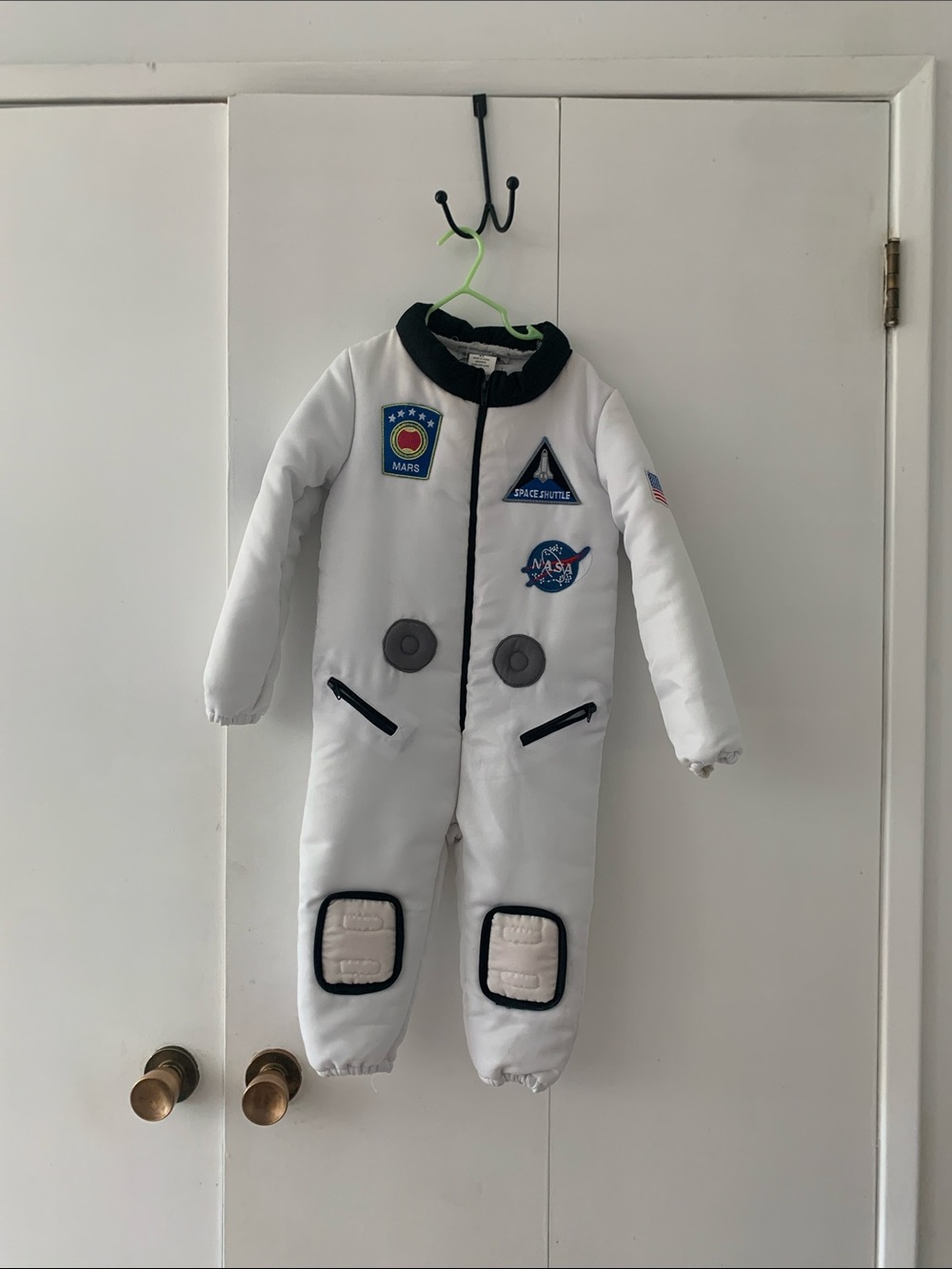 Kids White NASA-Inspired Space Jumpsuit Costume
